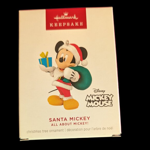 Hallmark's "All About Mickey!" ornament 2024 Santa Mickey Mouse Collectible - Picture 5 of 6